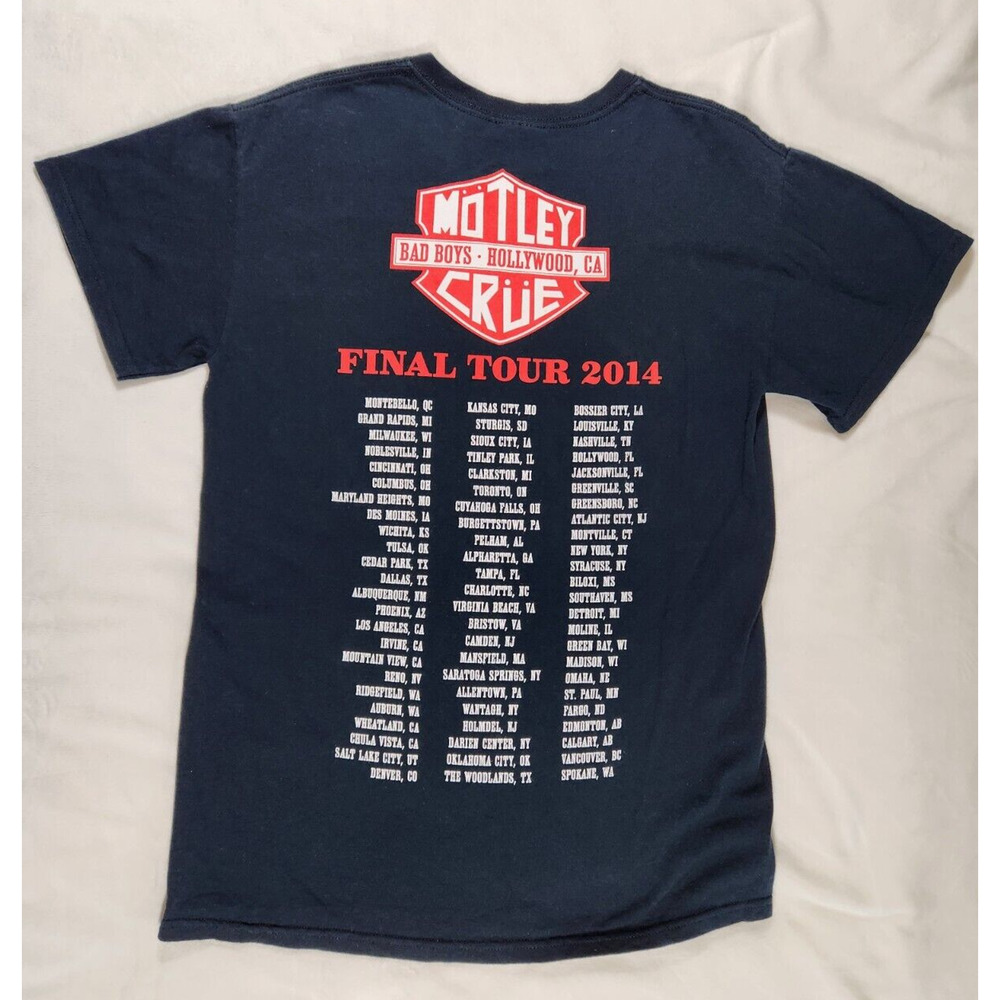 Sz Sm Motley Crue 2014 Final Tour All Bad Things Must Come To An End Shirt Black